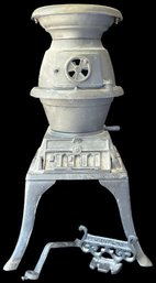Vintage Lehman Howe Cast Iron Pot Belly Stove