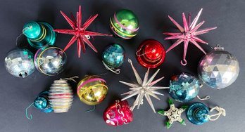 Assorted Vintage Atomic Plastic Christmas Tree Ornaments