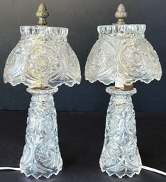 2 Vintage Crystal Table Lamps