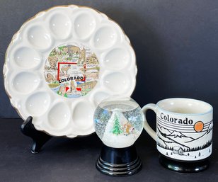 Colorado Ephemera - Souvenir Plate, Mug & Snow Globe
