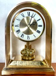 Vintage Seiko Quartz Gold Tone Mantel Clock