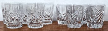 10 Vintage Crystal Glasses Including Lenox, 2 With Chips