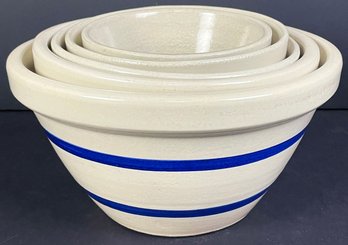 5 Roseville Pottery Robinson Ransbottom Nesting Bowls