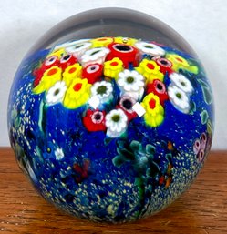 Shawn Messenger Art Glass Millefiori Paperweight