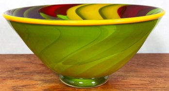 Beautiful Robinson Scott Signed Art Glass Bowl