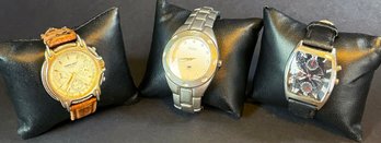 Men's Watches Including Fossil, Sharper Image, And Nicolet