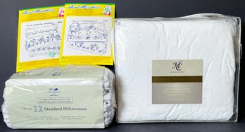 Brand New HC Collection Queen Sized Sheets & 12 Standard Pillowcases