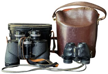 2 Binoculars In Leather Cases