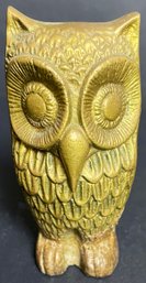 Cool Mid Century Brass Owl