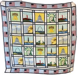 Vintage Americana Quilt & 2 Pillow Shams