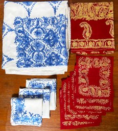 Vintage Embroidered Table Linens