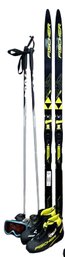 Fischer Touring Skis With Boots, Goggles, And Poles