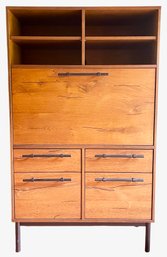 Walnut And Iron Drop Front Cabinet By Arhaus