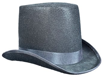 Vintage Black Felt Top Hat