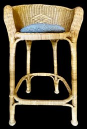 Great Wicker Barstool With Cushion