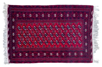 Striking Woven Red Floor Rug