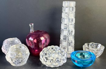 Orrefors, Iitalla, And More Glass Candleholders With Vase