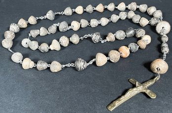 Antique Carved Stone Rosary