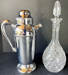 Vintage Cocktail Shaker And Decanter