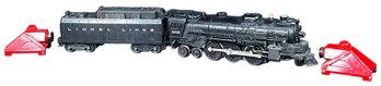 Lionel 2037 Locomotive Train, Whistle Tender & 2 Illuminated Bumpers