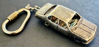 Monogrammed Sterling Car Keychain