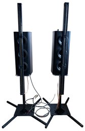 2 Tall Black Custom Newform Research Canadian Ribbon Speakers