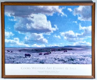 2001 Coors National Western Stock Show Print, Under The Big Sky By Clyde Aspevig