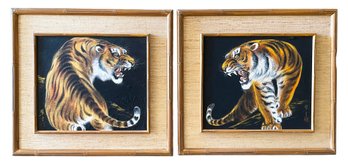 2 Asian Tiger Paintings