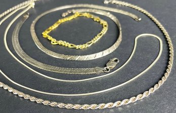 Sterling Necklace And Bracelet Chains