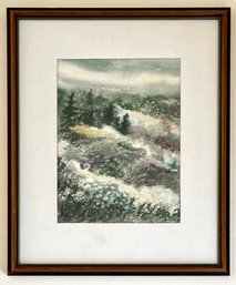 Original Vintage Painting Vermont Scene Valleys By Sandy Dietrich