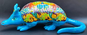 Large Mexican Pottery Armadillo