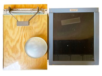 Paraboloidal Mirror 3 'B' Optical Co, Kodak Register Printing Frame, Kodak Register Pumch Board