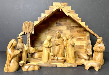 Beautiful Carved Wood Nativity