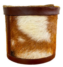 Decorative Box With Fur And Leather Exterior