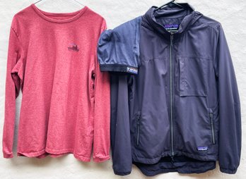 Women's Patagonia Shirt, Windbreaker, & Long Johns