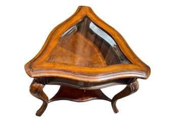 Unique Triangle Table With Glass Top And Sides