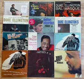 12 Jazz LP Vinyl Records- Charles Mingus, Oscar Peterson, Duke Ellington, Chick Corea & Carmen McRae