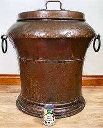 Huge Antique Chased Copper Water Vessel