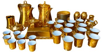 Large Lot Of Gold Dishware