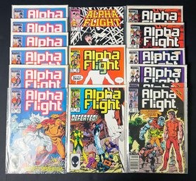 15 Alpha Flight Comic Books Between #3 & #28 With Duplicates