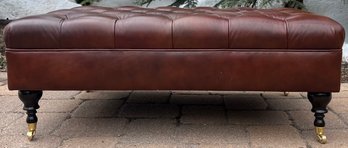 Leather Ottoman On Casters