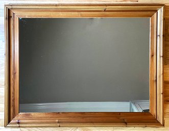 Large & Beautiful Pine Framed Mirror