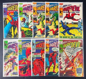 10 Silver Age Daredevil Comic Books Between #40 & #57 With Duplicates