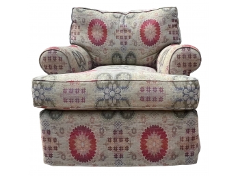 Beautiful Print Upholstered Arm Chair