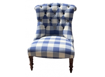 Adorable Blue Plaid Chair