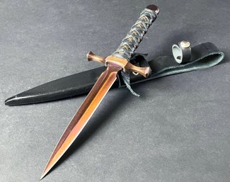 What Appears To Be A Hand Forged Dagger In Scabbard