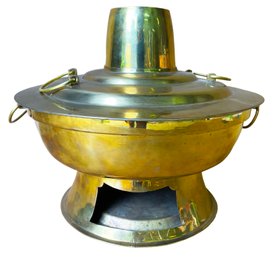 Gold Mongolian Brass Firepot