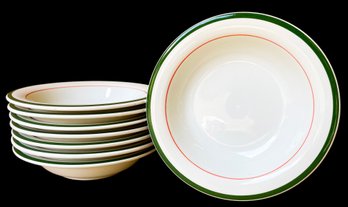 Red And White Stripped Pasta Bowls (8)