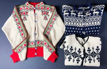 3 Norwegian Fair Island Sweaters