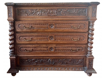 Antique Carved Italian Style Chest